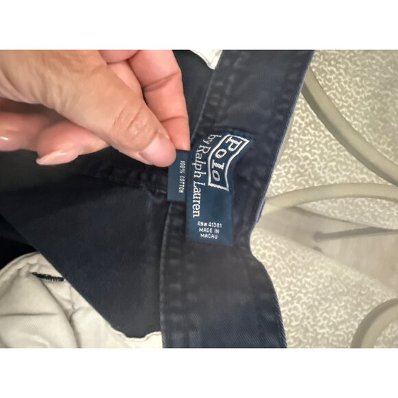 Ralph Lauren Polo 67 Navy Cargo Shorts Mens 100% Cotton Classic Fit Chino Style - Picture 5 of 8